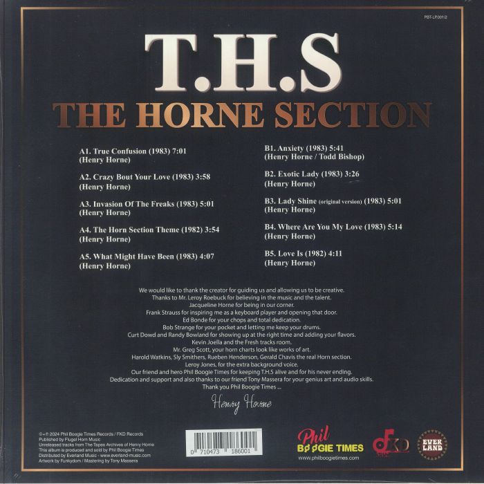 THS aka THE HORNE SECTION - The Unreleased Album (reissue)