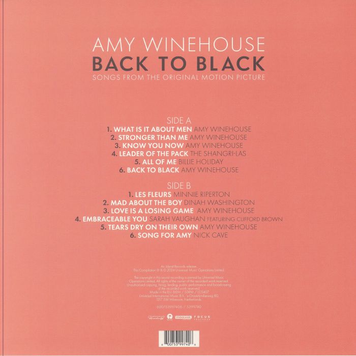 WINEHOUSE, Amy/VARIOUS - Back To Black (Soundtrack)