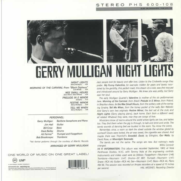 MULLIGAN, Gerry - Night Lights