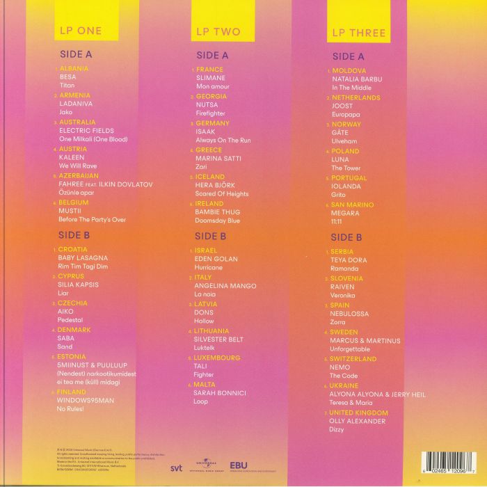 Various Eurovision Song Contest Malmo 2024 Vinyl At Juno Records