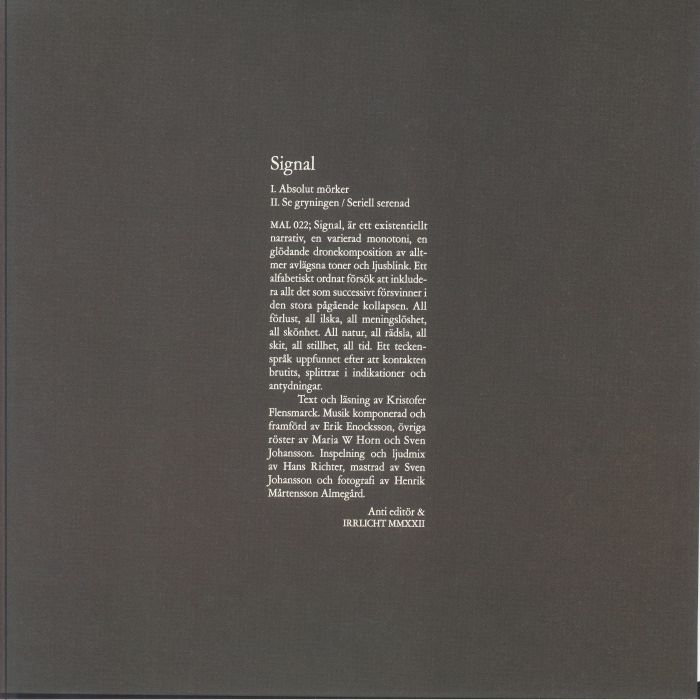 ENOCKSSON, Erik/KRISTOFER FLENSMARCK - Signal