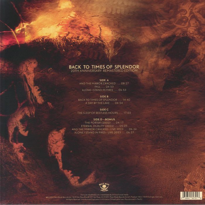 DISILLUSION - Back To Times Of Splendor (20th Anniversary Edition)