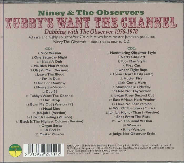 NINEY & THE OBSERVERS - Tubby's Want The Channel: Dubbing With The Observer 1976-1978