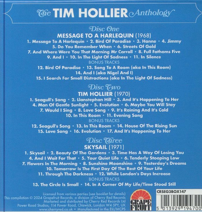 HOLLIER, Tim - Time Has A Way Of Losing You: The Tim Hollier Anthology