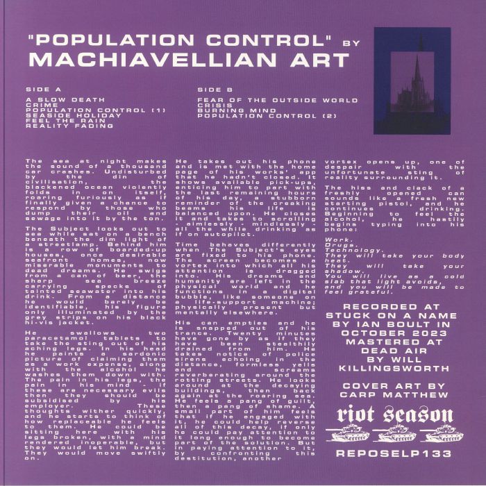 MACHIAVELLIAN ART - Population Control