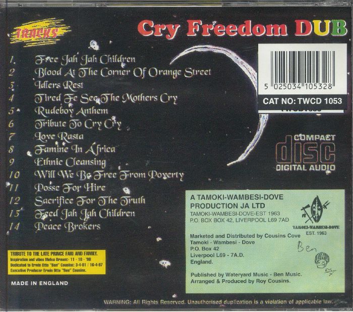 PRINCE FAR I - Cry Freedom Dub
