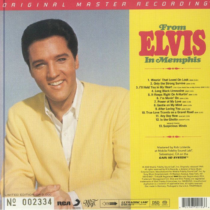 PRESLEY, Elvis - From Elvis In Memphis (remastered)