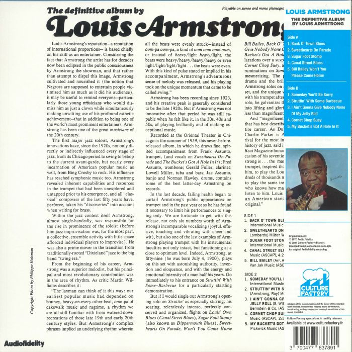 Louis ARMSTRONG - The Definitive Album (reissue) Vinyl at Juno Records.