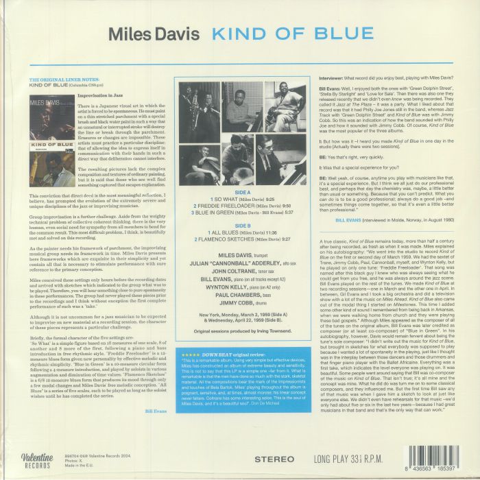 DAVIS, Miles - Kind Of Blue (reissue)