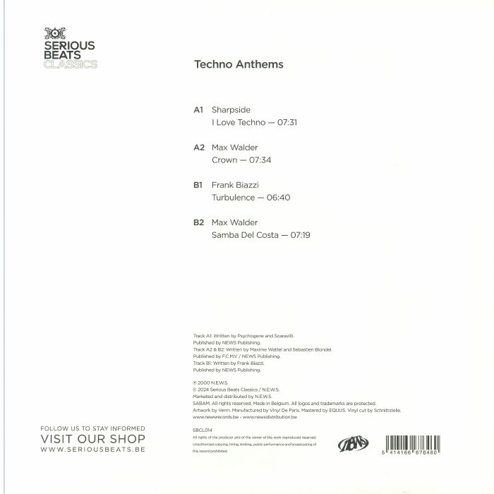 SHARPSIDE/MAX WALDER/FRANK BIAZZI - Techno Anthems Vinyl at Juno Records.