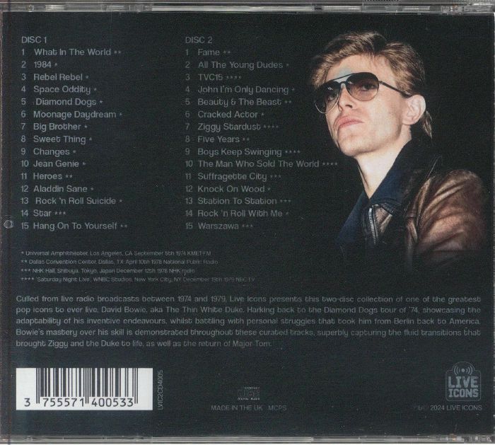 BOWIE, David - Greatest Hits Broadcast Collection