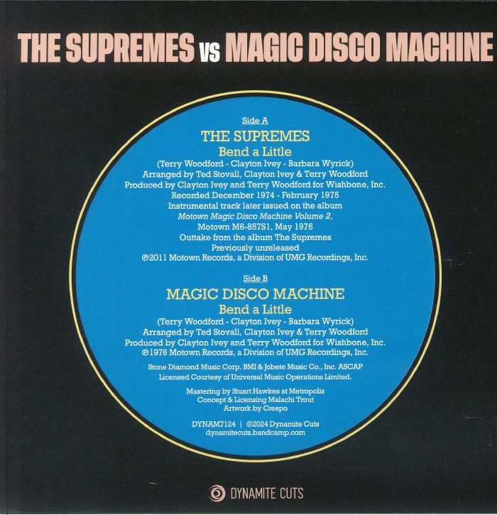 SUPREMES, The/MAGIC DISCO MACHINE - Bend A Little