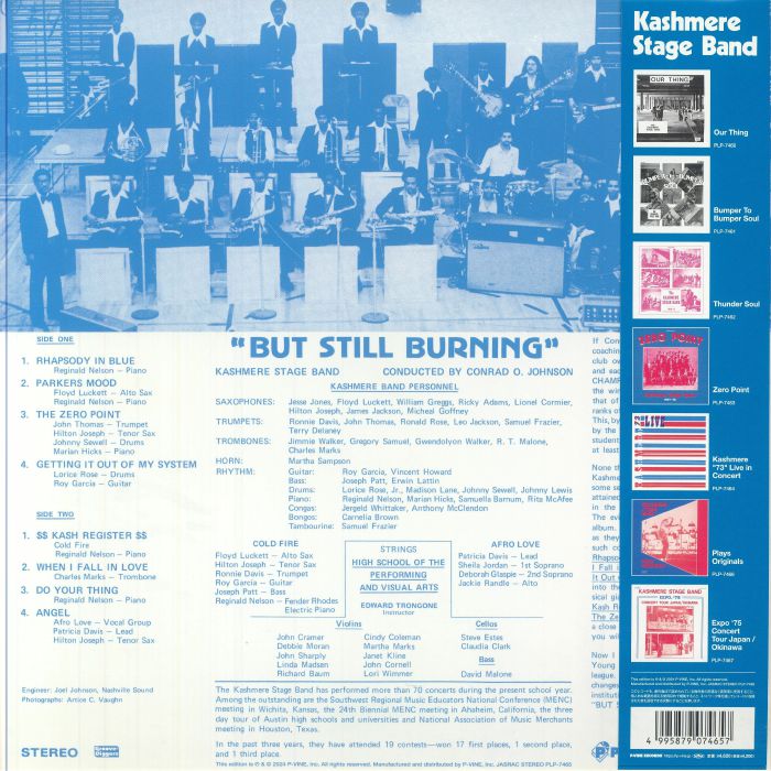 Kashmere Rapper The KASHMERE STAGE BAND - Out Of Gas But Still Burning (reissue) Vinyl ...