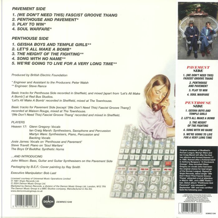 HEAVEN 17 - Penthouse & Pavement (half speed remastered)