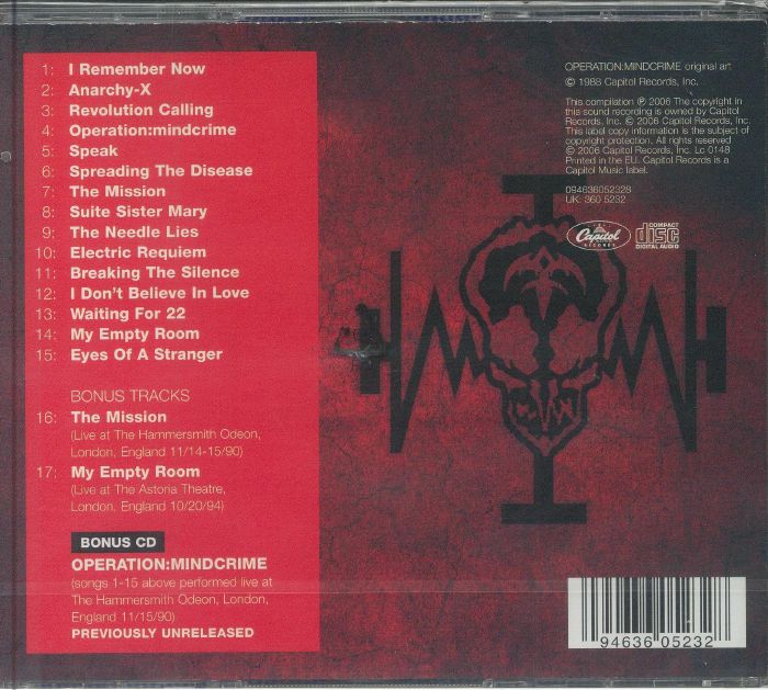 QUEENSRYCHE - Operation: Mindcrime (remastered)