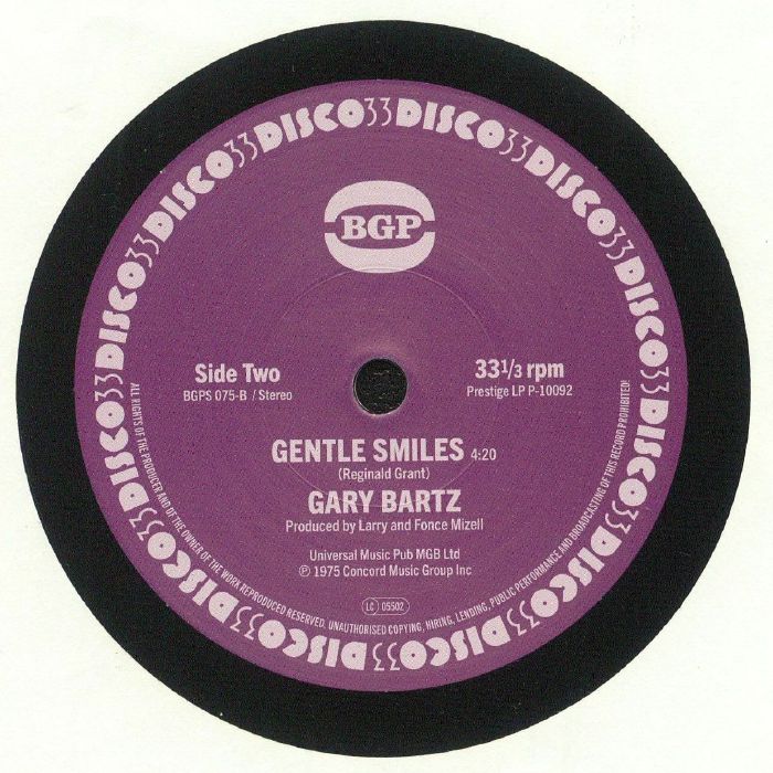 Gary Bartz Gentle Smiles ⁄ - Celestial Blues ATCQネタ！ 7インチ