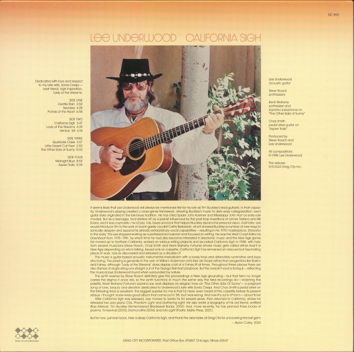 Lee UNDERWOOD - California Sigh (reissue) Vinyl at Juno Records.