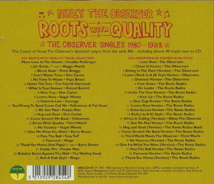 NINEY THE OBSERVER/VARIOUS - Roots With Quality: The Observer Singles 1980-1983
