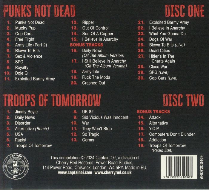 EXPLOITED, The - Punks Not Dead/Troops Of Tomorrow