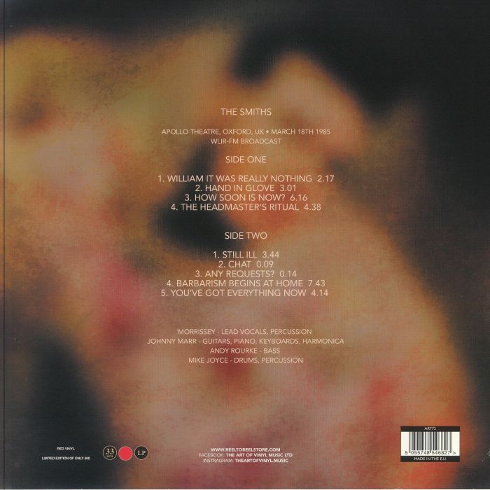 The SMITHS - Apollo Theatre Oxford 1985 Vinyl at Juno Records.