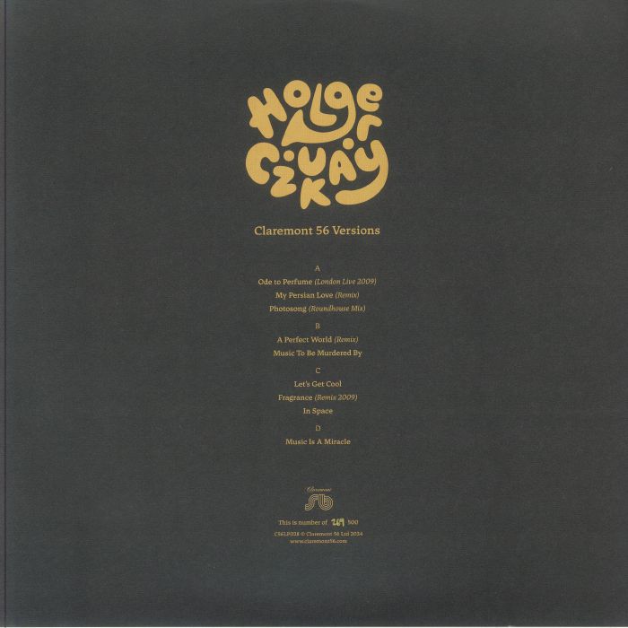 Holger CZUKAY - Claremont 56 Versions Vinyl at Juno Records.