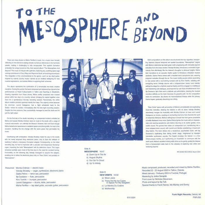 MISHA PANFILOV SEPTET - To The Mesosphere & Beyond