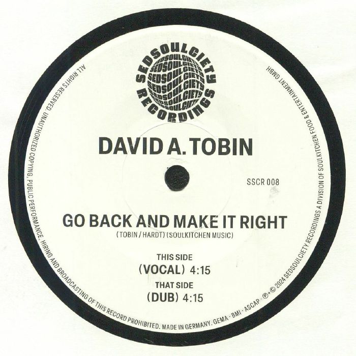 TOBIN, David A - Go Back & Make It Right