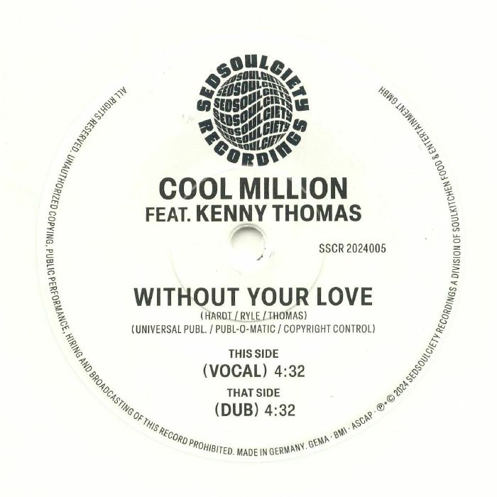 Cool Million, Kenny Thomas / Without Your Love Cool Million, Kenny Thomas / Without Your Love