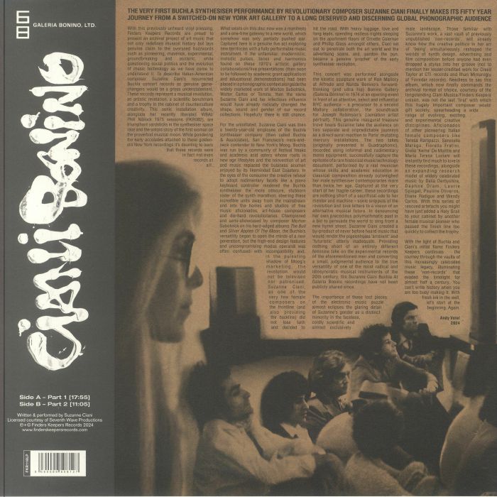 CIANI, Suzanne - Buchla Concert At Galeria Bonino New York 1974