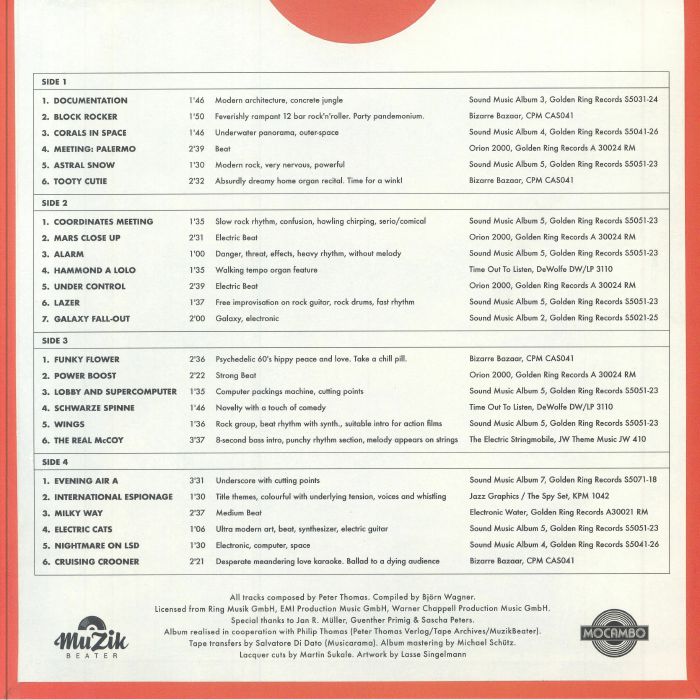PETER THOMAS SOUND ORCHESTER - The Tape Masters Vol 1: Library Music