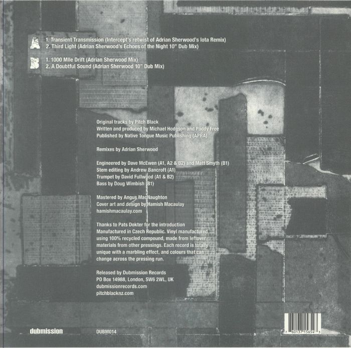 PITCH BLACK - Echoes Of The Night (The Adrian Sherwood Remixes)