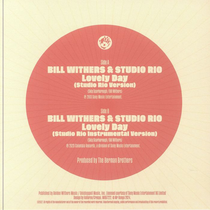 WITHERS, Bill/STUDIO RIO - Lovely Day (reissue)