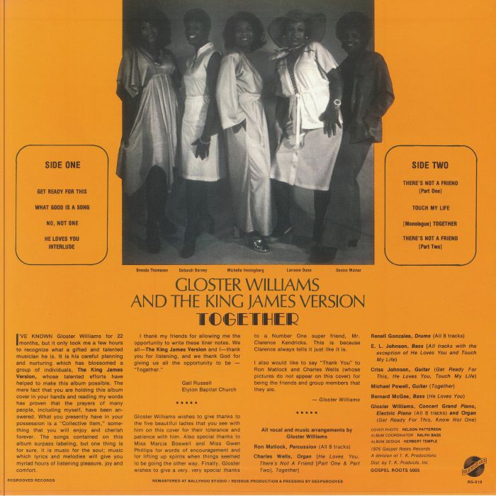 WILLIAMS, Gloster/THE KING JAMES VERSION - Together