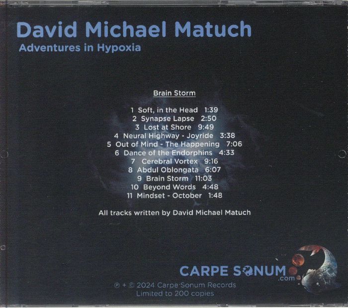 MATUCH, David Michael - Brain Storm: Adventures In Hypoxia