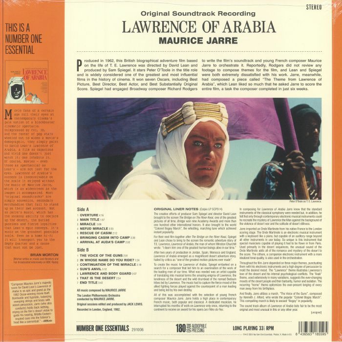 JARRE, Maurice - Lawrence Of Arabia (Soundtrack) (reissue)