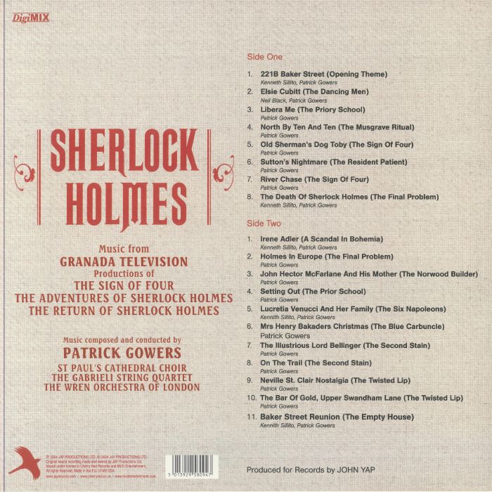 GOWERS, Patrick/ST PAUL'S CATHEDRAL CHOIR/THE GABRIELI STRING QUARTET/THE WREN ORCHESTRA OF LONDON - Sherlock Holmes: Granada Television Series (Soundtrack) (40th Anniversary DigiMIX Edition)