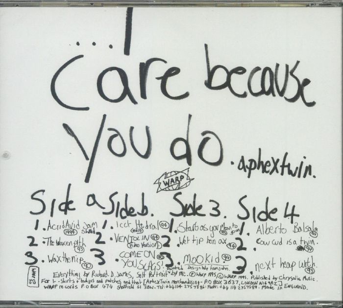 APHEX TWIN - I Care Because You Do CD at Juno Records.