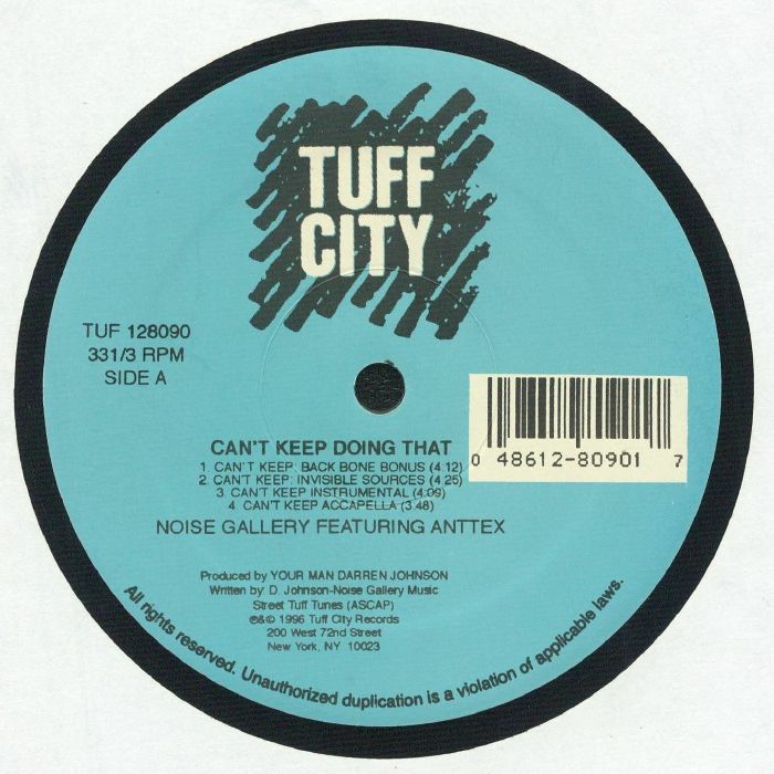 NOISE GALLERY/ANTTEX - Can't Keep Doin' That Vinyl at Juno Records.
