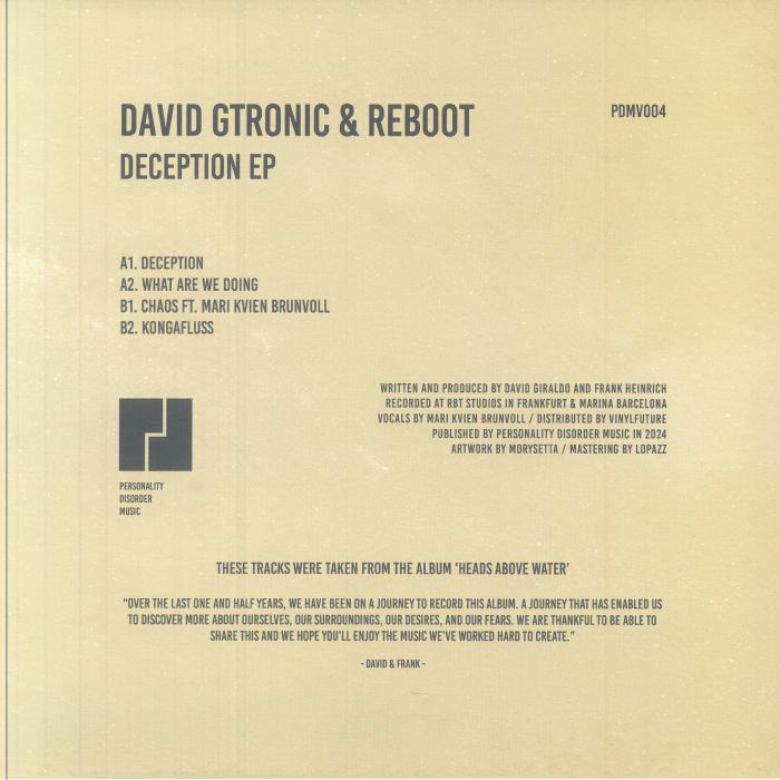 GTRONIC, David/REBOOT - Deception EP