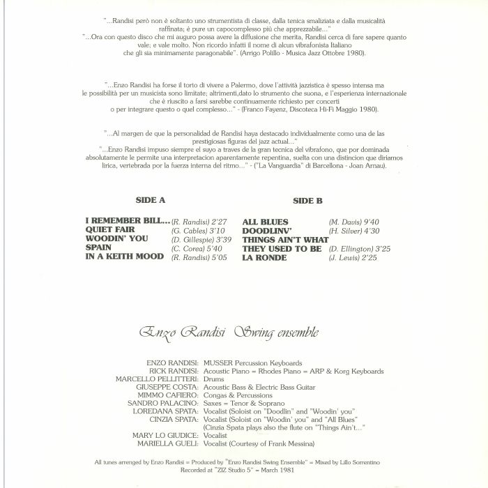 RANDISI, Enzo - Swing Ensemble