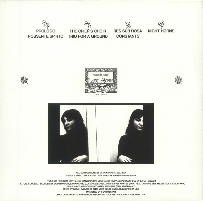 DAVACHI, Sarah - The Head As Form'd In The Crier's Choir