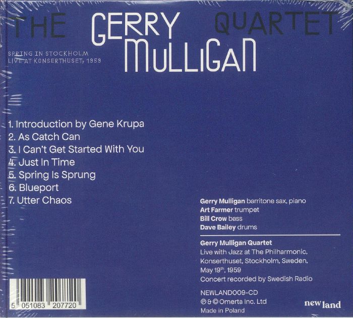 Gerry MULLIGAN - Spring In Stockholm: Live In Konserthuset 1959 CD at Juno  Records.