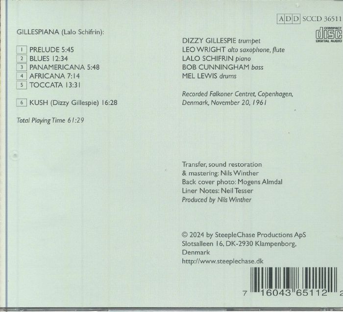 DIZZY GILLESPIE QUINTET - Gillespiana: In Concert Copenhagen 1961