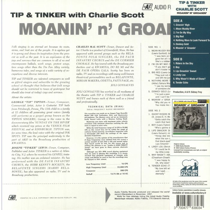 TIP & TINKER/CHARLIE SCOTT - Moanin' N' Groanin' (reissue)