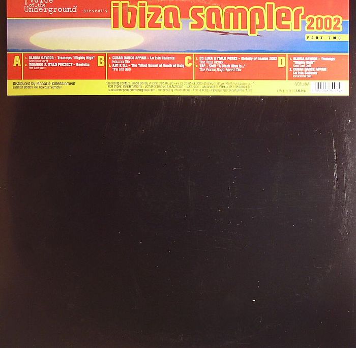 GAYNOR, Gloria/MOWREE & ITALO PROJECT/CUBAN DANCE AFFAIR/AM & DL/DJ LUKA & ITALO PEREZ/TAP - Ibiza Sampler 2002 (part two)