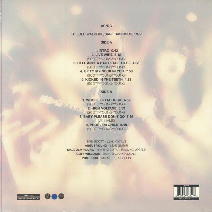 AC/DC - Live At The Old Waldorf San Francisco 1977 Vinyl at Juno Records.