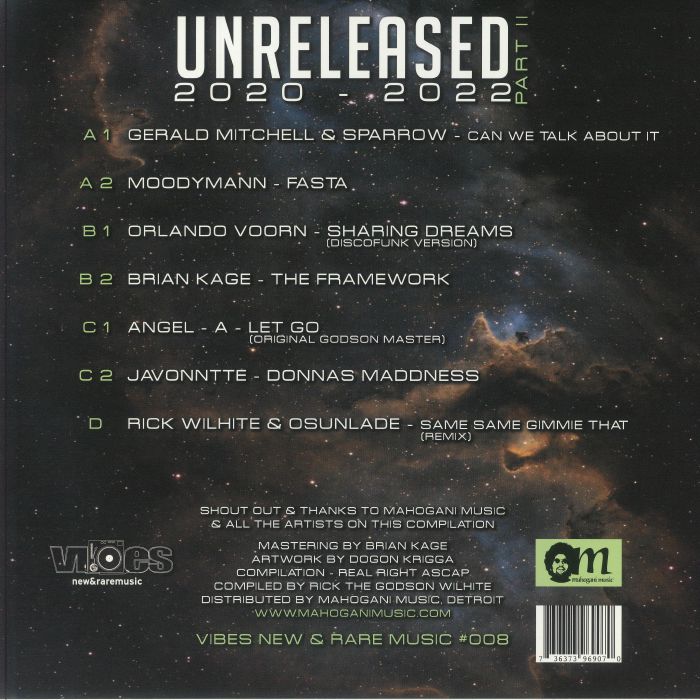 VARIOUS - Unreleased 2020-2022 Part 2: Compiled By Rick Wilhite Vibes New & Rare Music 008