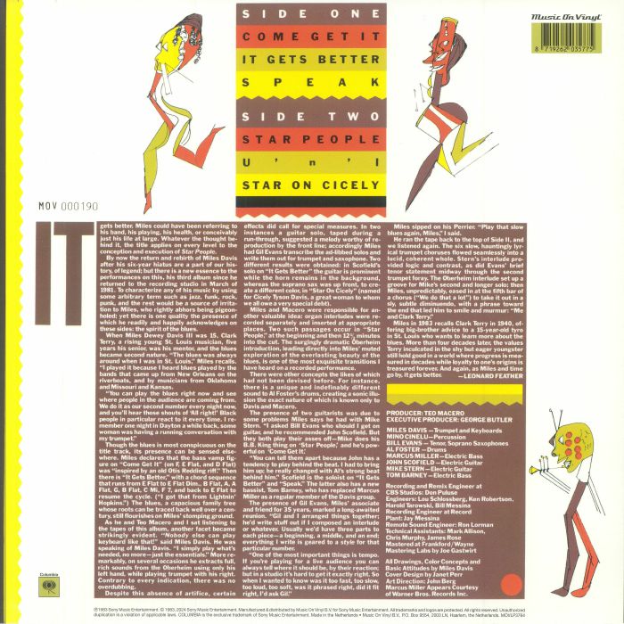 DAVIS, Miles - Star People (reissue)