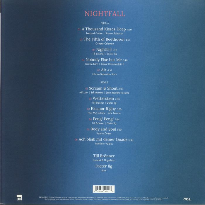 BRONNER, Till/DIETER ILG - Nightfall