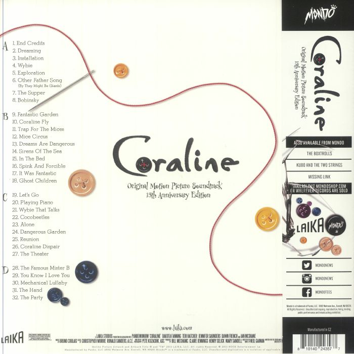 COULAIS, Bruno - Coraline (Soundtrack) (15th Anniversary Edition)